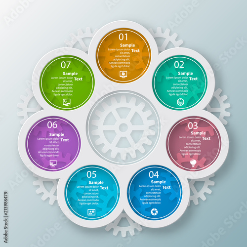 Abstract 3D Paper Infographics