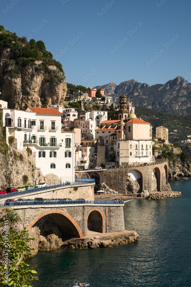 View of the Amalfi Coast, Amalfi. region Campania, Italy