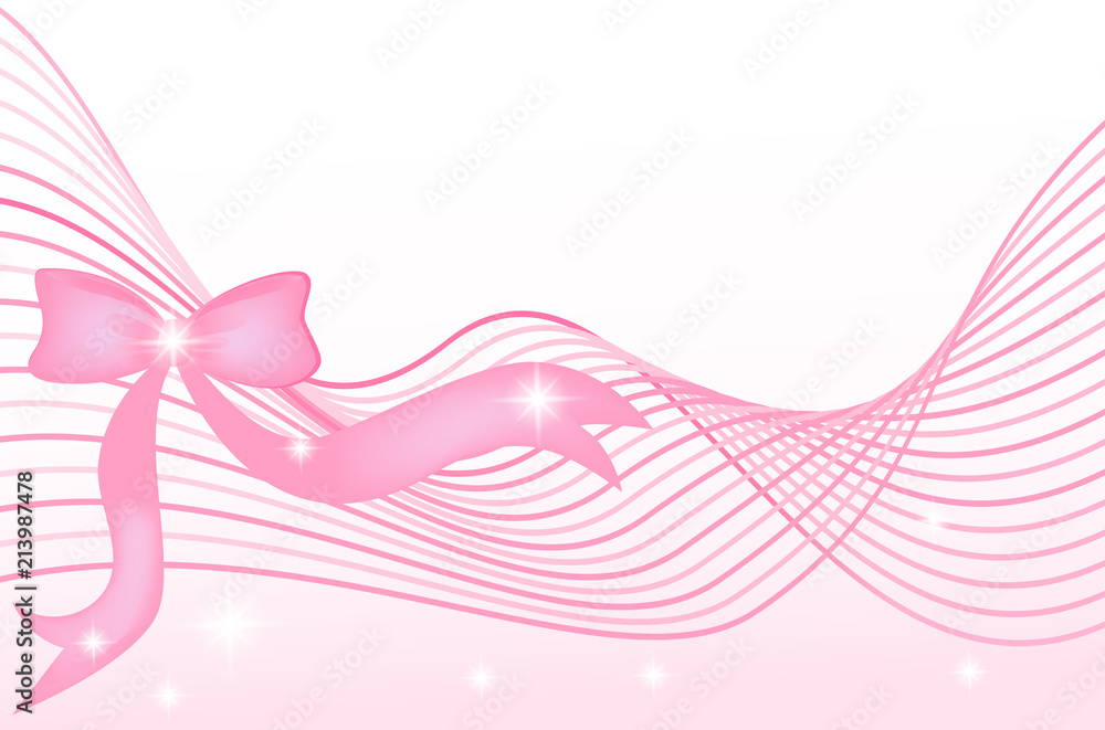 Breast cancer awareness month. Sparkle wave and ribbon design. Vector background Breast cancer awareness month. Sparkle wave and ribbon design. Vector background