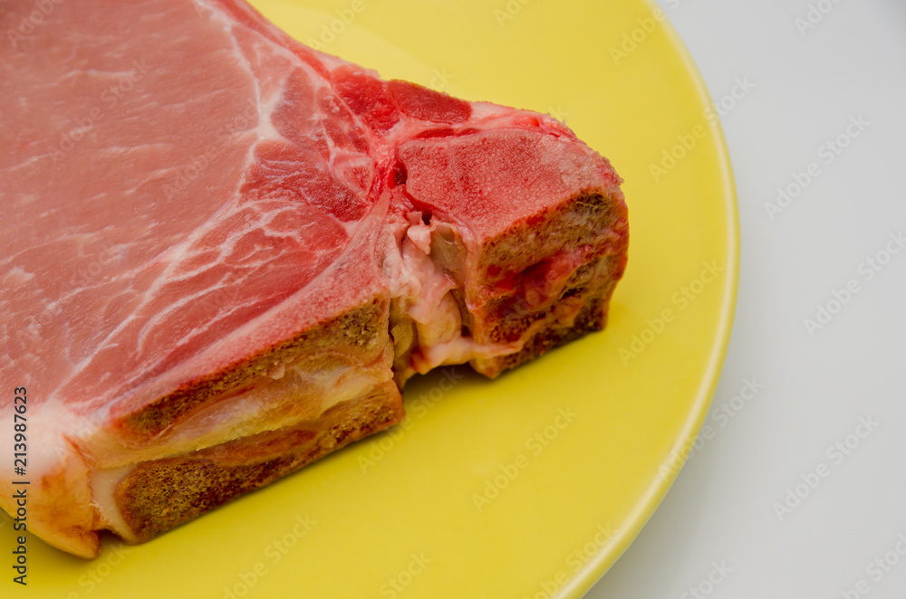 meat lies on a plate, appetizing meat for cooking meat lies on a plate, appetizing meat for cooking