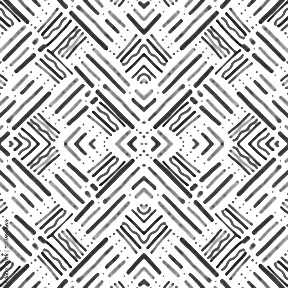 Intersecting Linear Ethnic Seamles Pattern Design Intersecting Linear Ethnic Seamles Pattern Design