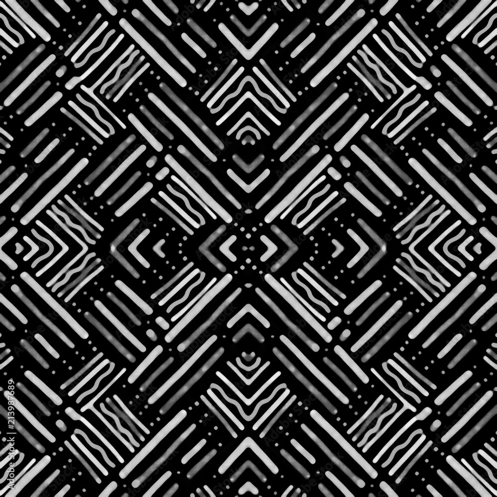 Intersecting Linear Ethnic Seamles Pattern Design Intersecting Linear Ethnic Seamles Pattern Design