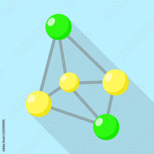Oxidant molecule icon. Flat illustration of oxidant molecule vector icon for web design