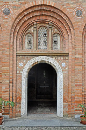 Bologna, Italy, Saint Stephen basilica complex Pilate’s Backyard internal typical wall.