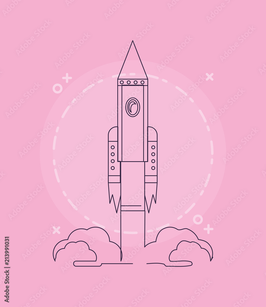 Fototapeta premium rocket space icon