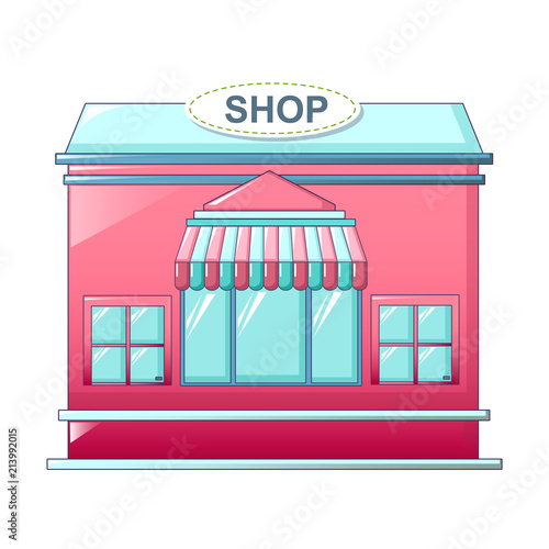 Street shop icon. Cartoon of street shop vector icon for web design isolated on white background