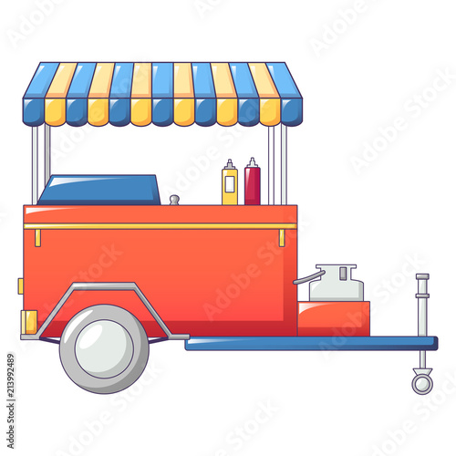 Hot dog shop icon. Cartoon of hot dog shop vector icon for web design isolated on white background photo