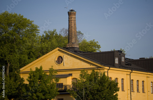 Houses and landmarks on Skeppsholmen in Stockholm, Sweden photo