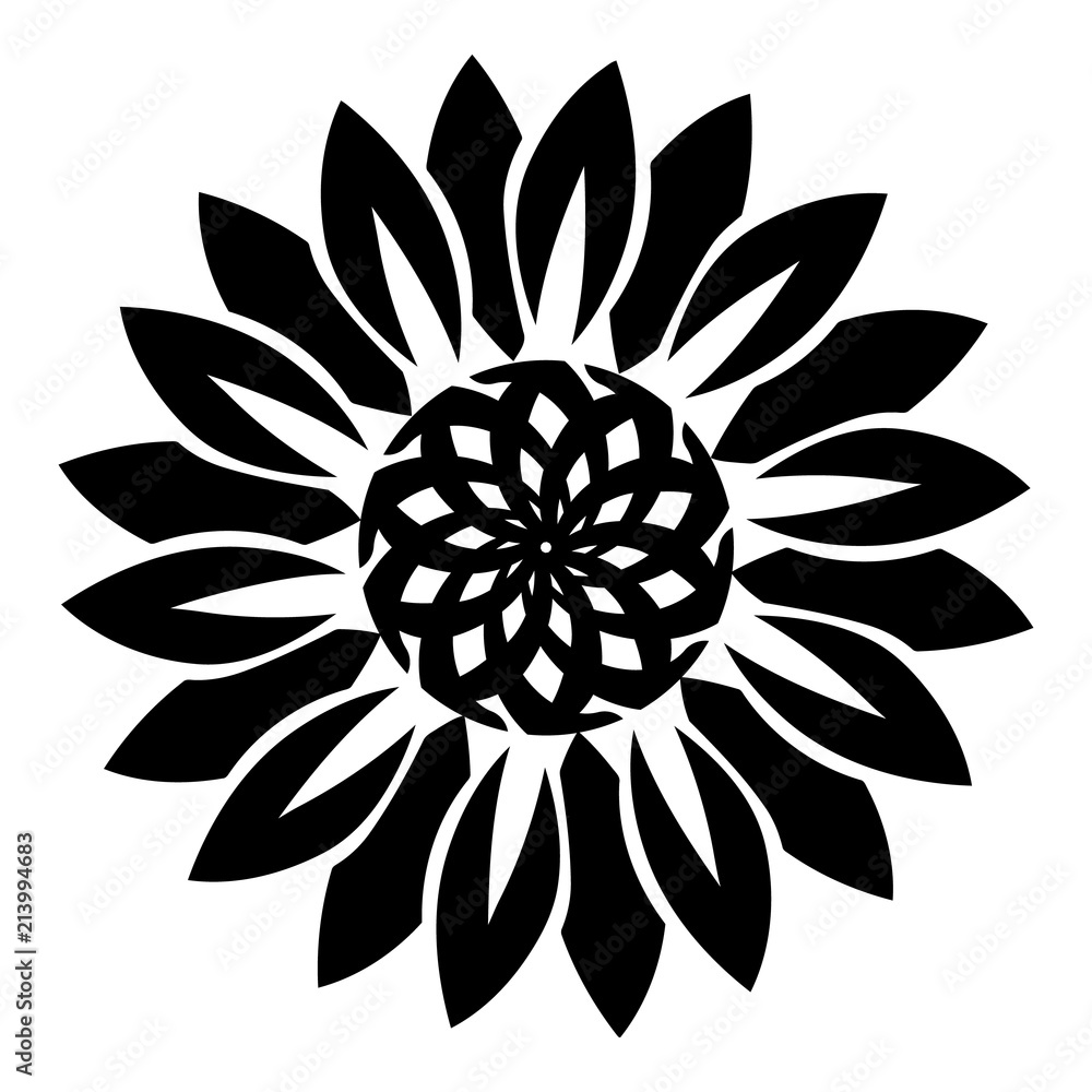 Flower shape icon. Simple illustration of flower shape vector icon for web design isolated on white background Flower shape icon. Simple illustration of flower shape vector icon for web design isolated on white background