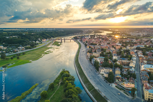 Aerial view of Kaunas city center, Lithuania © A. Aleksandravicius