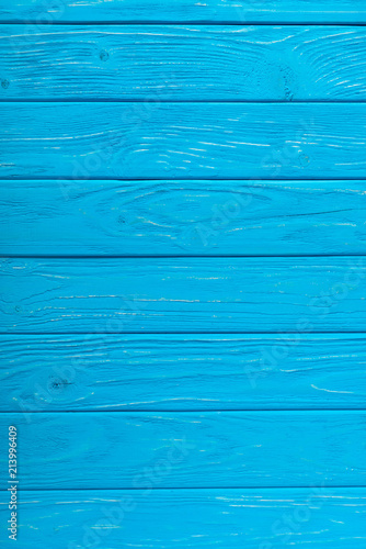 full frame image of blue wooden planks background