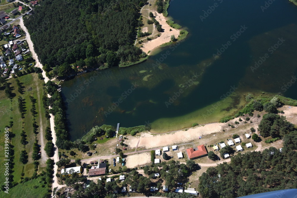 Obraz premium Krugsdorf, Badeanstalt am Kiessee