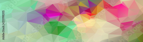 Multicolor banner background from triangles, header for web