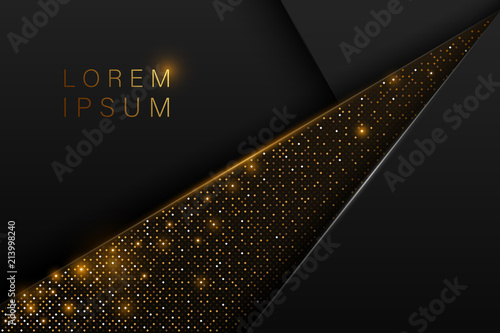 Abstract black and gold background