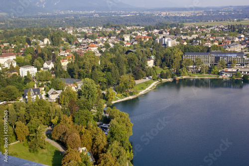 Beautiful scene in Lake Bled,Slovenia photo