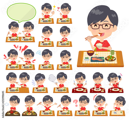 red Tshirt Glasse men_Meal