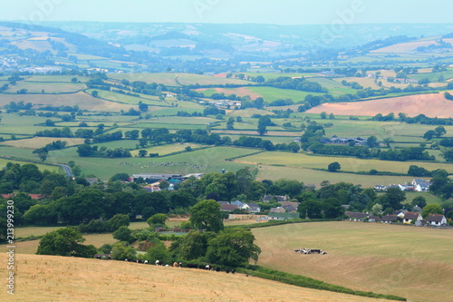 Beautiful countryside landscape in East Devon