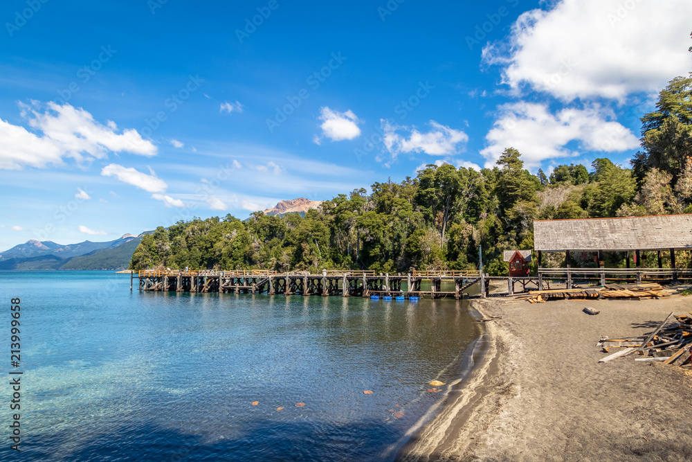 Pier at Arrayanes National Park - Villa La Angostura, Patagonia, Argentina Pier at Arrayanes National Park - Villa La Angostura, Patagonia, Argentina