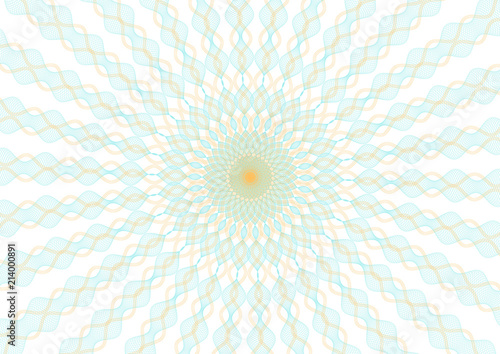 Guilloche vector radial background grid for diploma and certificate.. Moire ornament EPS 10