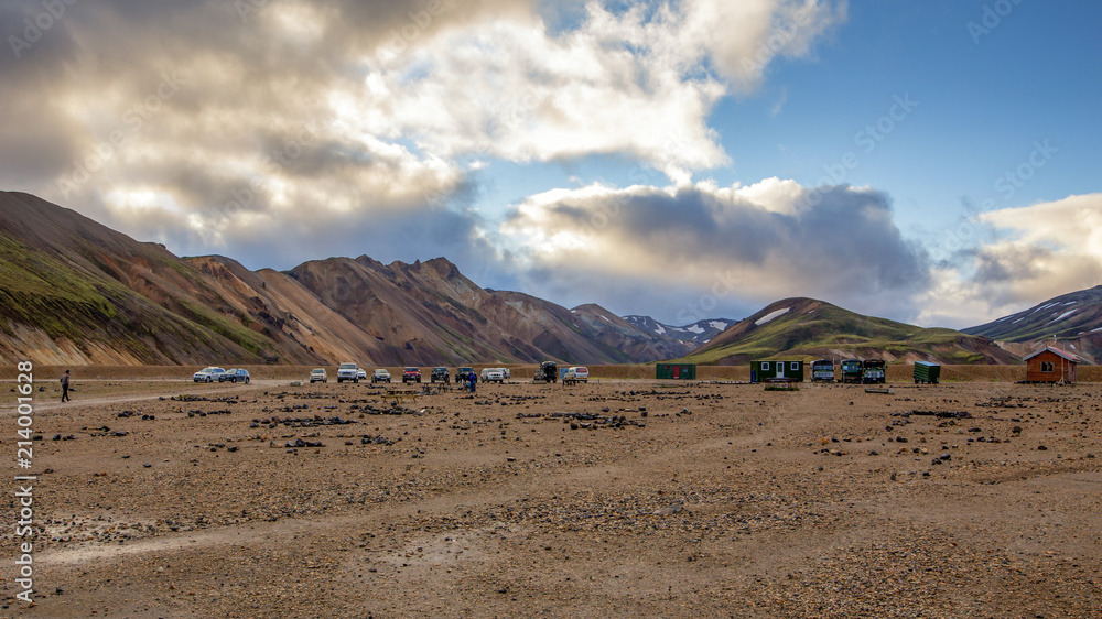 Campsite in Landmannalaugar, Iceland