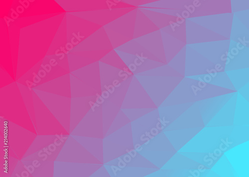 Pink And Blue Low Poly Background 