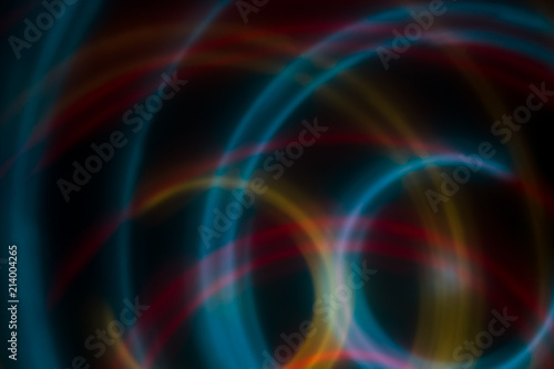 abstract color light circle on black background