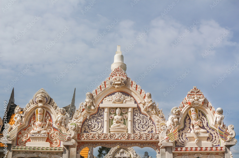 Indo-Thai Art Temple at Wat Thung Suead Surat Thailand