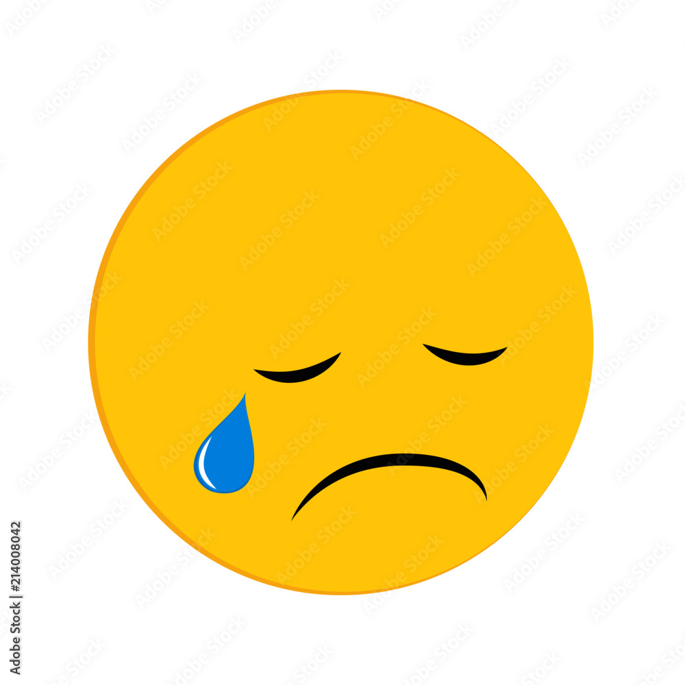 Fototapeta premium Sad emoticon