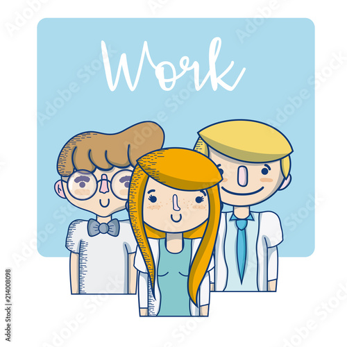 People and work cartoons