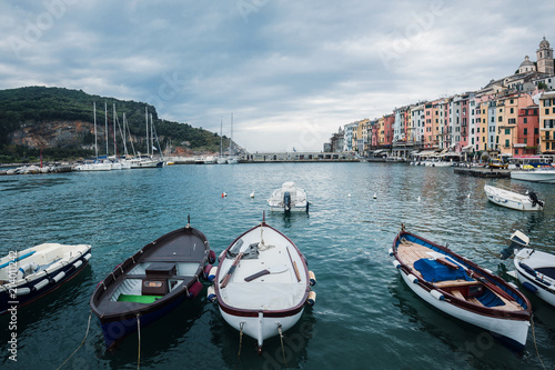 Porto Venere, Italy. View of the port. Ligurian coast, province of La Spezia.