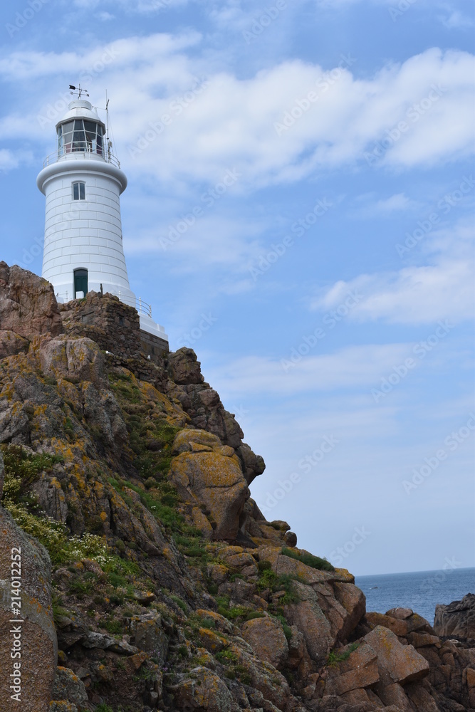 Escape the heatwave. Discover the lighthouse in Jersey. England, July, 2018