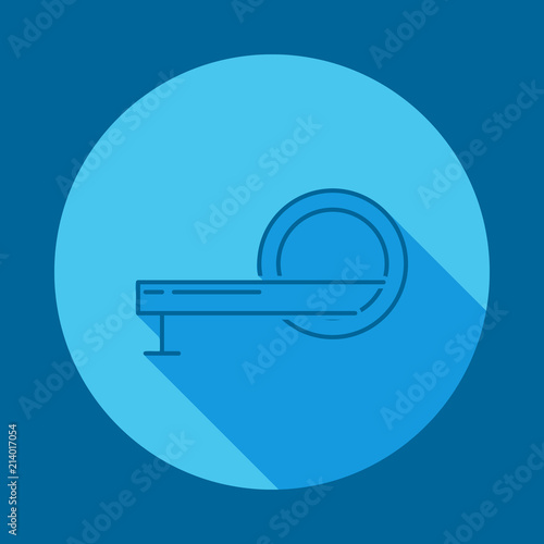 CT Scan flat long shadow icon. Element of medicine icon for mobile concept and web apps. Long shadow CT Scan icon can used for web and mobile
