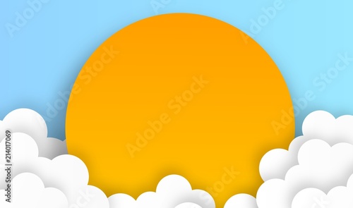 cloud with sun in the sky, ...