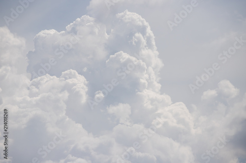 Canvas Print white cloud texture and background, grey sky