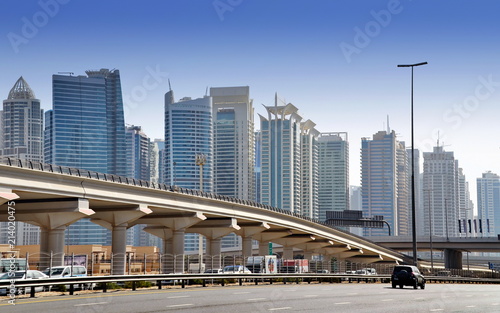 Editorial. Dubai  UAE. 3 15 2012. The modern Dubai is a home of some of the most sophisticated urban developments - towers  roads and driver-less metro