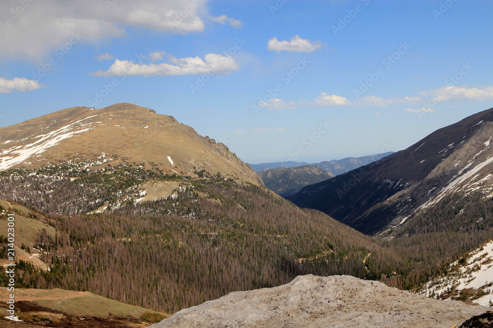 Alpine ski resort Winter Park in Rocky mountains park, USA