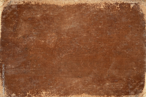 vintage brown book cover. canvas texture. use for background.