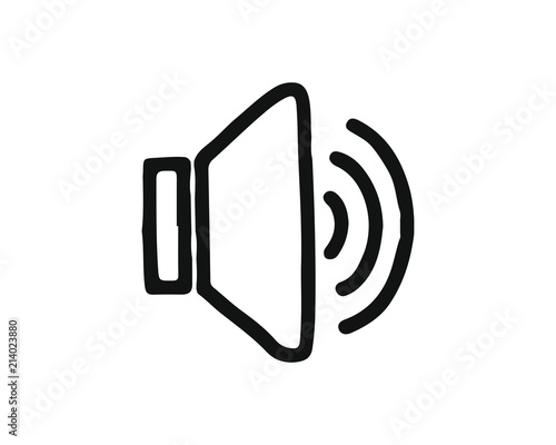 sound icon hand drawn design illustration,designed for web and app
