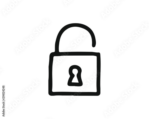 unlocked icon hand drawn design illustration,designed for web and app