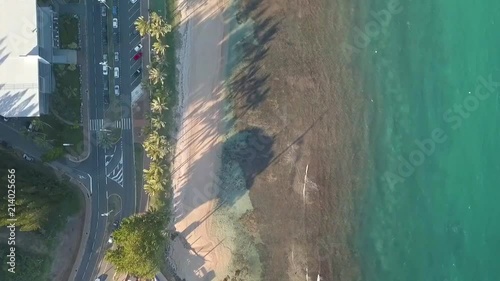 New Caledonia, Noumea, aerial coast footage. photo