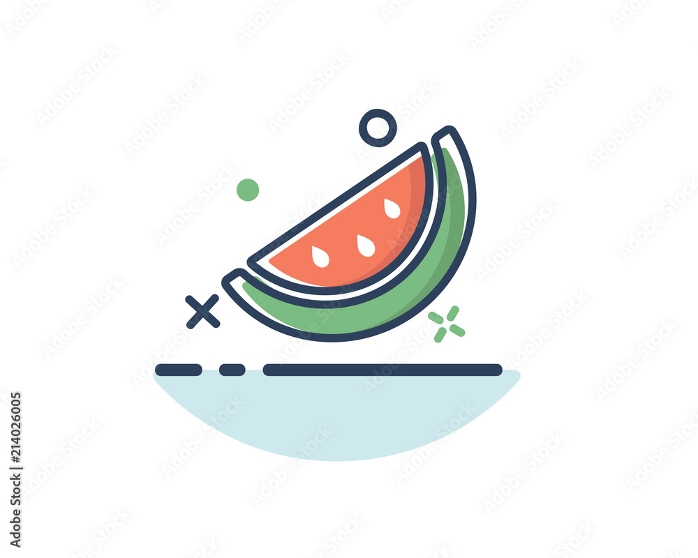 watermelon icon line filled design illustration,designed for web and app watermelon icon line filled design illustration,designed for web and app
