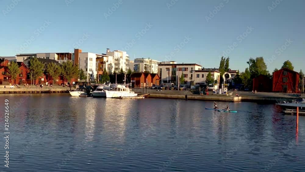 People enjoying the summer evening in Meritulli Guestharbor. People enjoying the summer evening in Meritulli Guestharbor.