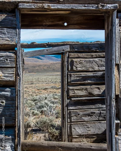 Fototapeta Wood Homestead Ruins and Remains