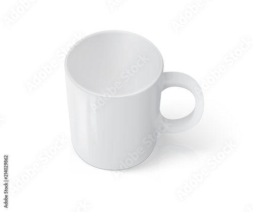 Realistic mug mock up template 