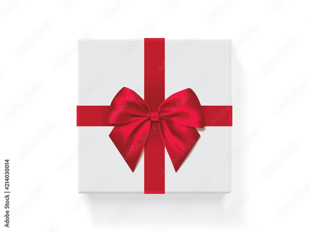 gift box with red ribbon gift box with red ribbon
