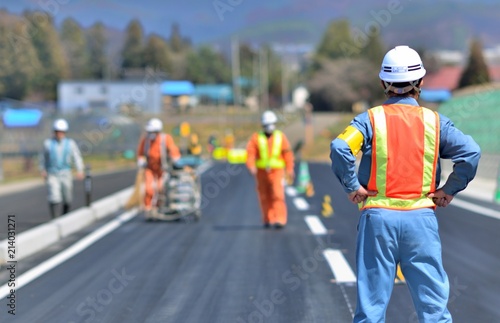Foto 道路工事・現場監督