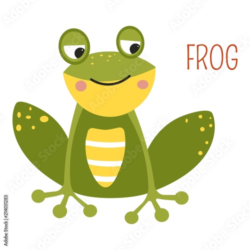 Frog cartoon vector South East Asia animal
