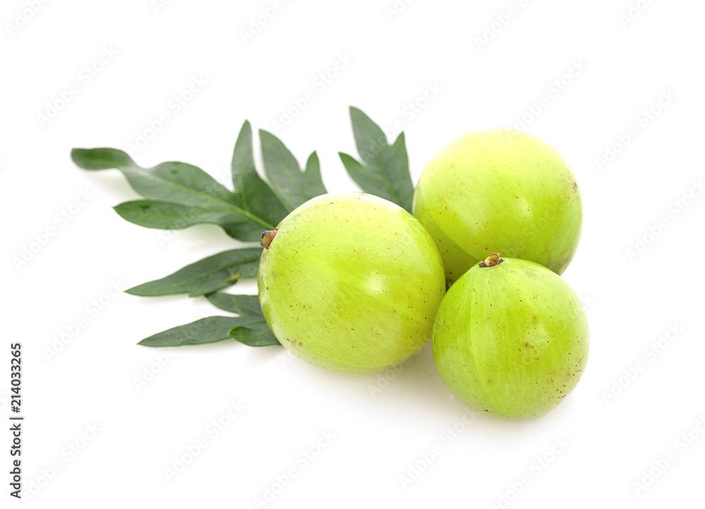 Indian gooseberry isolated on white background Indian gooseberry isolated on white background