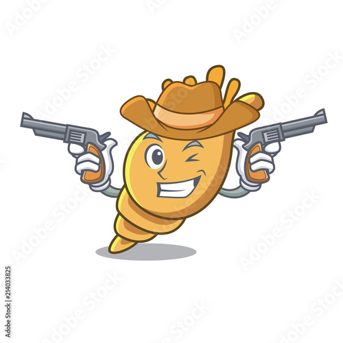 Cowboy exotic shell character cartoon
