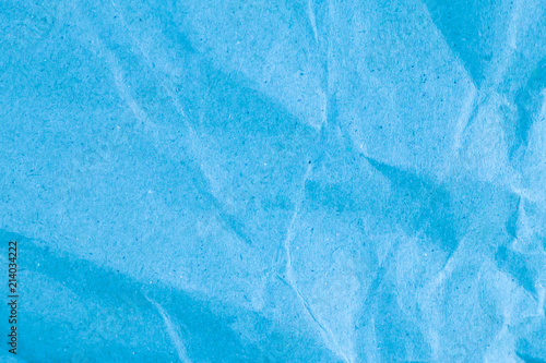 Blue paper textures for backgrounds, Blue recycle crumpled paper background. © peterkai